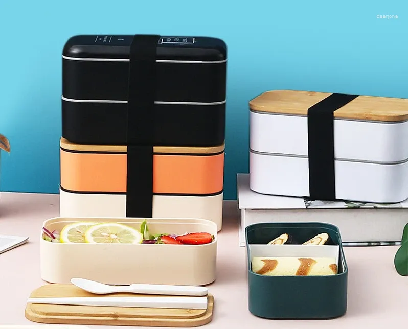 Louça Bentoheaven Premium Bento Box Almoço adulto com compartimentos para mulheres homens bonitos crianças microondas