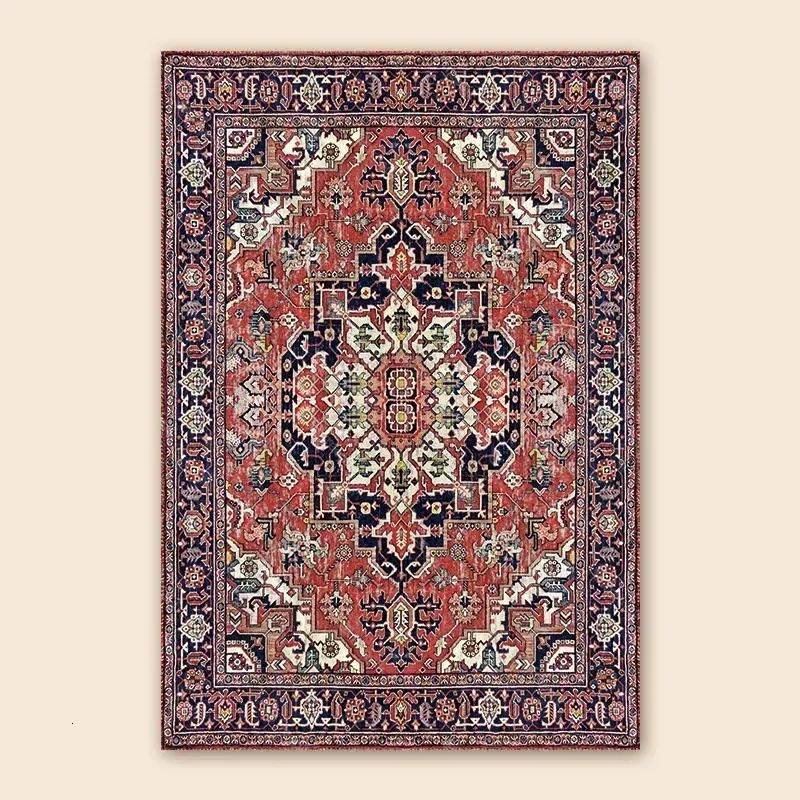 Retro dywan typu perskiego do domu w salonie bohemiański sypialnia nocna duża strefa dywanika dekoracja drzwi wejściowych Mat 240329