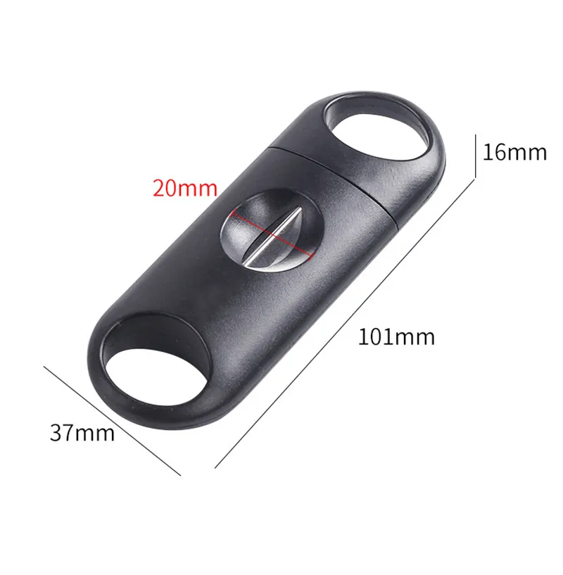 Cigar Cutter Stainless Steel V-Blade Cigar Scissors Metal Cut Devices Tools Fit All Cigar Sizes Smoking Accessories Plastic