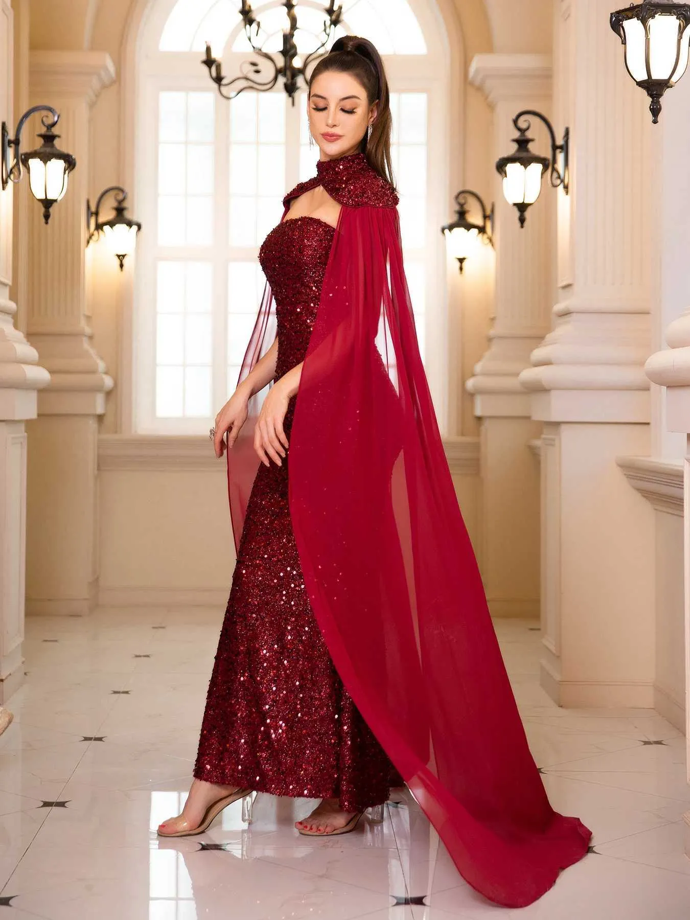 green emerald velvet dress Sara Badr 26823 Dress