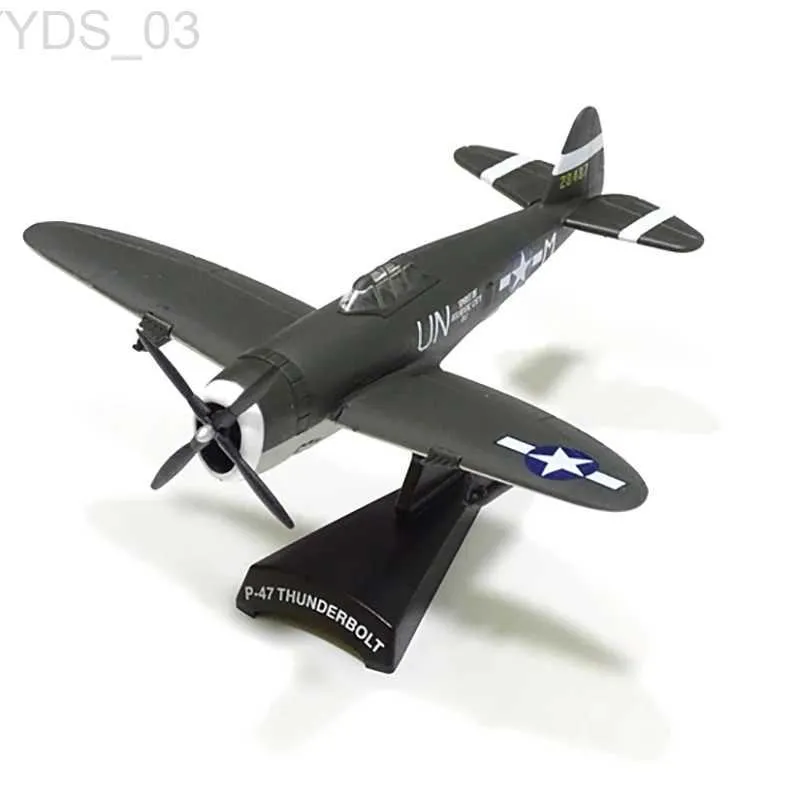 Flygplan Modle Diecast Alloy 1/100 Scale Classic US Thunderbolt P47 Aircraft Fighter Airplane Models for Collections YQ240401