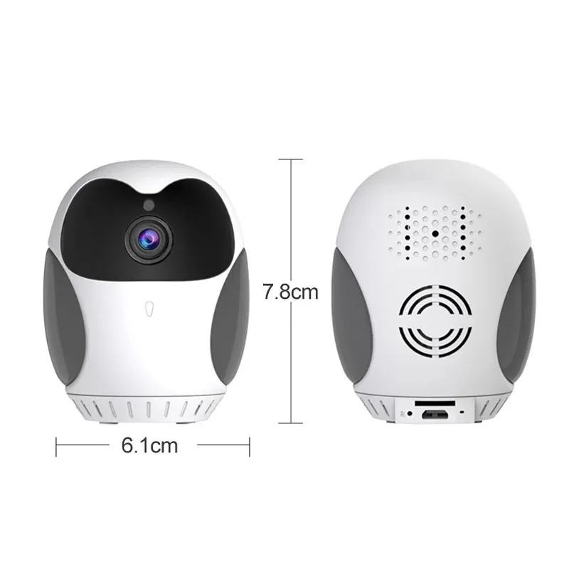 1080P WiFi IP-Kamera Home Security Owl CCTV Nachtsicht Bewegungserkennung und Alarm Sicherheit Innenkamera Zwei-Wege-Gespräch