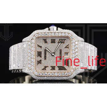 الجودة المتميزة VVS Clarity Moissanite Diamond Iced Out Talog Diamond Sudded Wathproof Watch