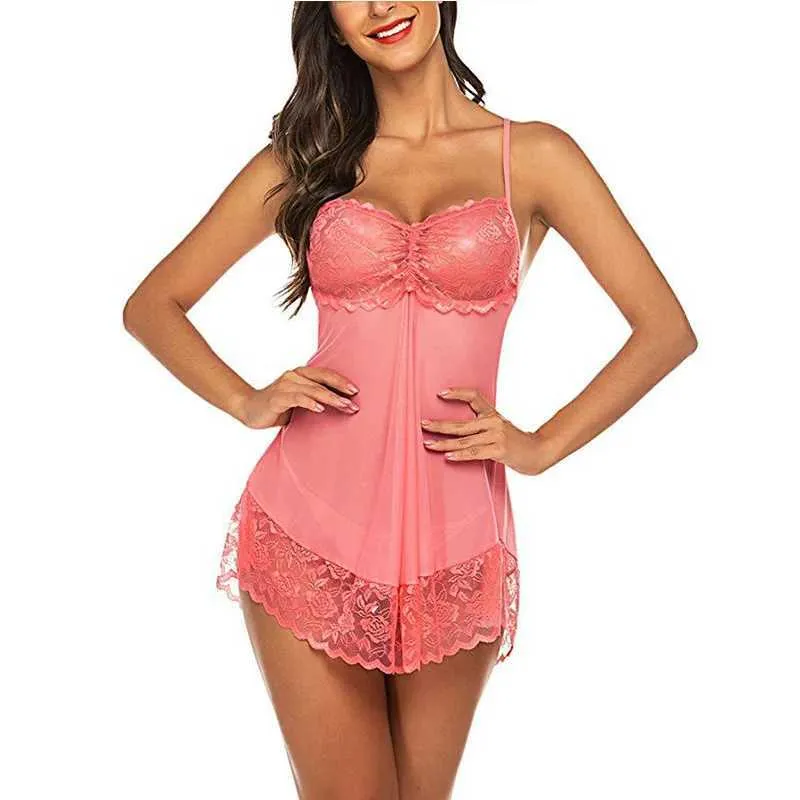 2R76 Sexy Pyjamas Hot Erotic Womens Sleepwear V-Neck Sexy NightRss de nuit décontractée