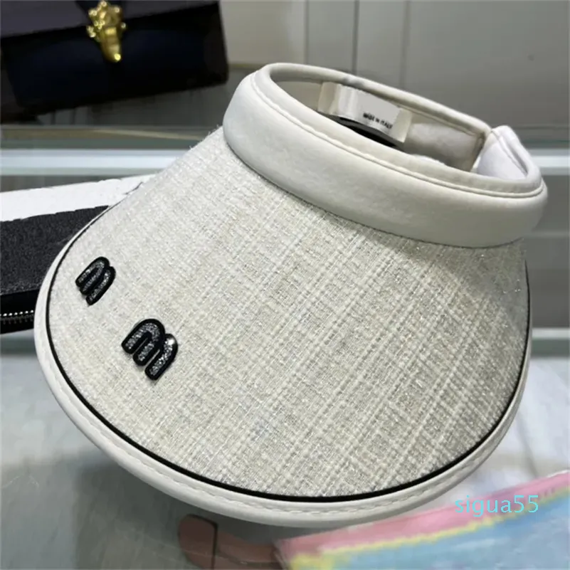 امرأة تطريز مصمم قبعة أزياء فارغة Sunhat Mens Summer Baseball Caps Beach Casquette Tennis Straw Hats