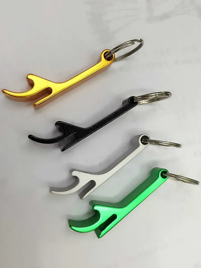  Portable Aluminum Alloy Keychain Bottle Opener Beer Openers Remove the Caps of Carbonated Drinks Sparkling Water Soda