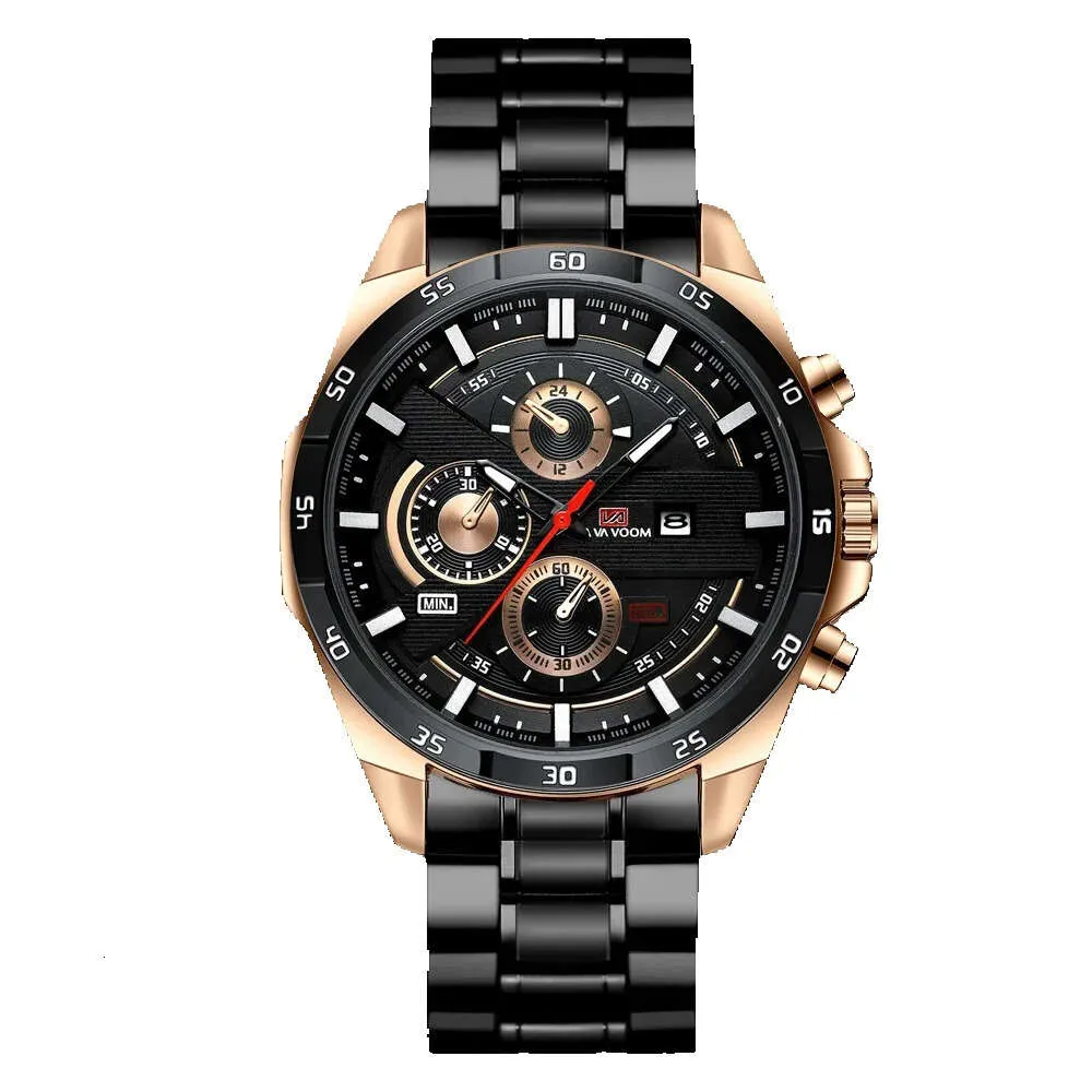 Kajia Ryan – montre à Quartz étanche pour hommes, chaîne en acier inoxydable, mode étudiant, activisme, affaires, loisirs, bracelet en acier