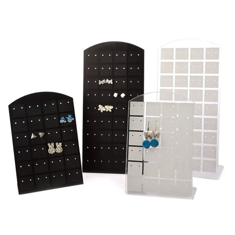 Holes Creative Jewelry Earrings Studs Display Rack Portable Necklace Stand Storage Holder Fashion Organizer Storage Box