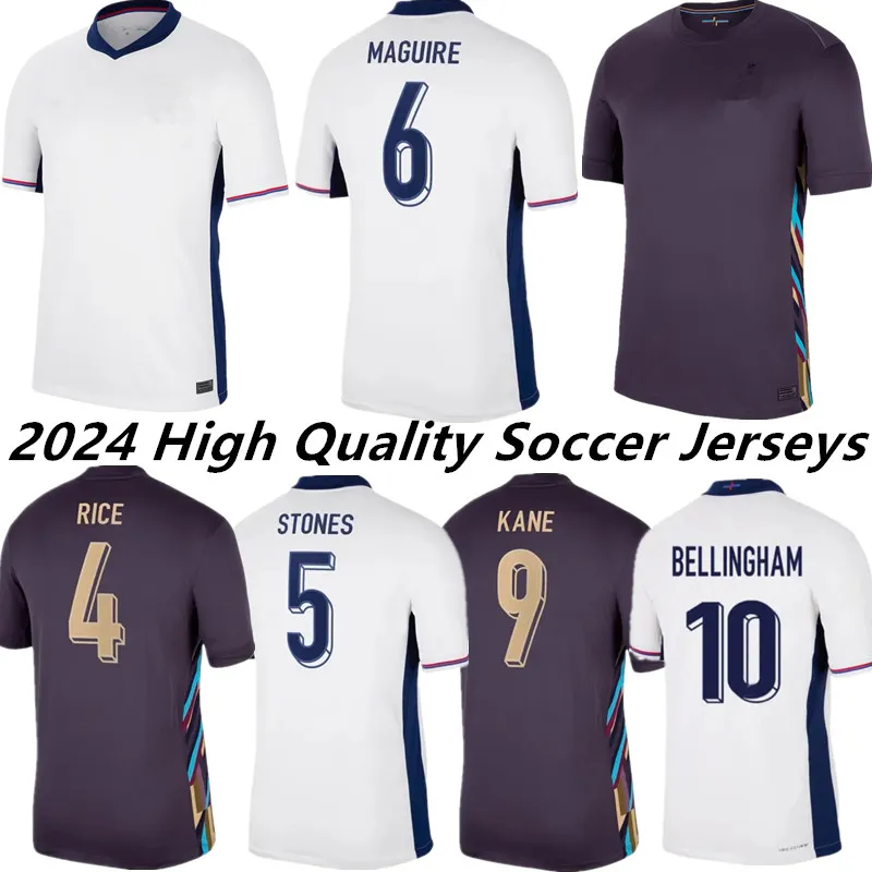 2024 25 Euro Cup England Jersey Kane ev uzak futbol formaları Saka pirinç FODE RASHFORD Sterling Maguire Grealish Bellingham Erkek Çocuklar Hayranlar Oyuncu Futbol Gömlek Kiti