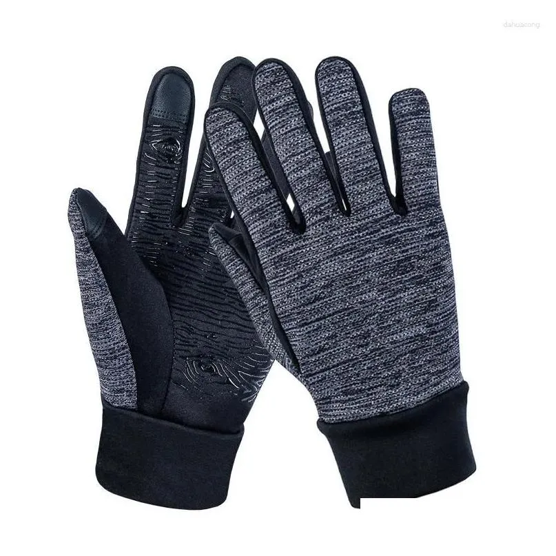 Gants de cyclisme Fonoun Adt hiver épaissir Sn Touch P chaud Fnk01 livraison directe Sports de plein air équipement de protection Otb5E