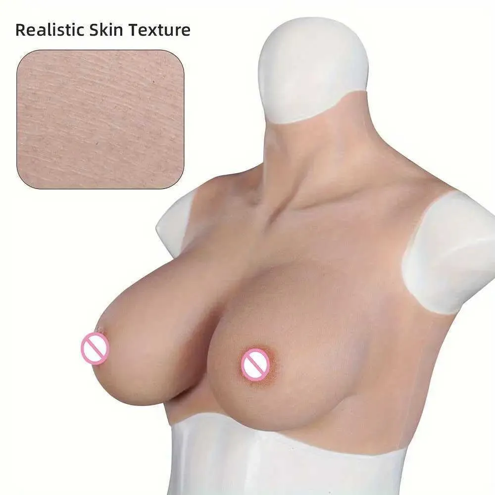 Breast Pad Artificial Sissy Big Tits Realistic Skin Silicone Breast Form för Cosplay Crossdresser Trans Male to Female 240330
