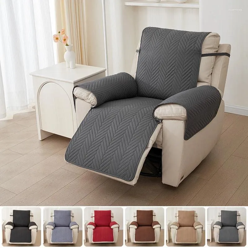 Chair Covers 1 Seater Elastic Recliner Sofa Cover 2 Sides Water Repellent Reclining Cushion Relax Pets Dog Kids Armchair Protector