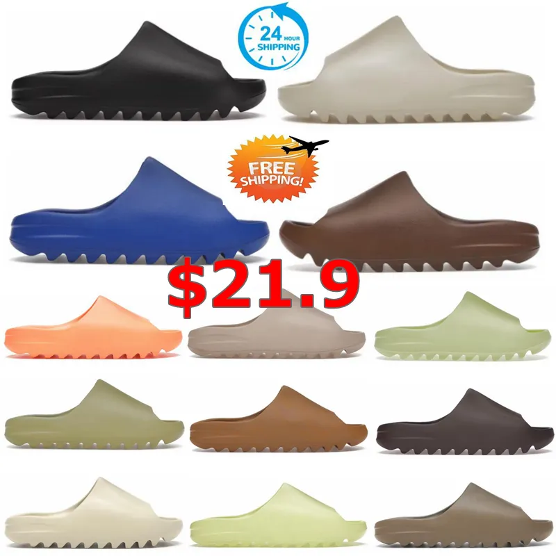 Sandales de créateurs Hommes Femmes Pantoufles Chaussures Designer Diapositives Entraîneurs Sliders Slider Os Résine Sable Terre Brun Plage Intérieur Été Pantoufle Sandale Diapositive 35-48