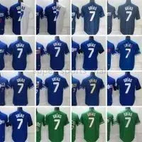 2022 Baseball Jersey 7 Julio Urias Green Blue City Stitched Jerseys Men Size S--XXXL