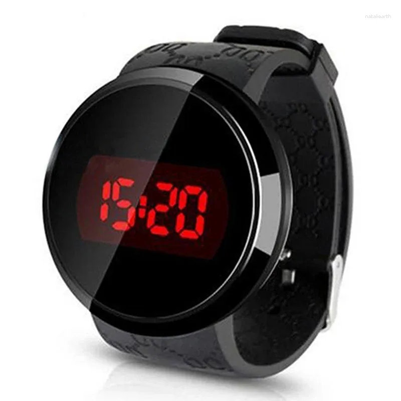 Bilek saatleri moda dokunmatik ekran LED dijital saatler erkek spor silikon bant elektronik reloj hombre montre homme