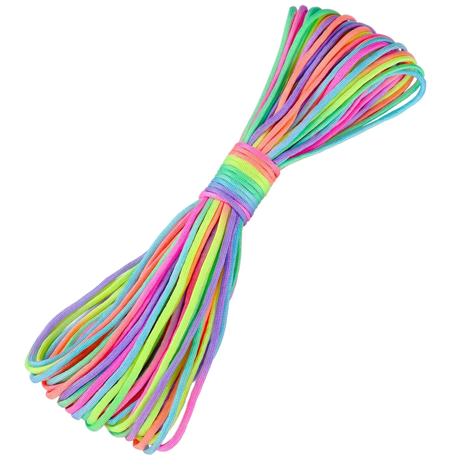 Paracord Corda Paracord Corda colorata arcobaleno per realizzare braccialetti portachiavi Tende da esterno per appendere indumenti ad asciugare