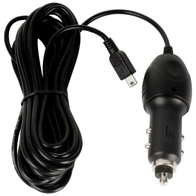 2024 DC 5V 2A MINI USB Bil Power Charger Adapter Kabelkabel för GPS -kamera 3,5 m bil AccessoriesUSB -biladapterkabel