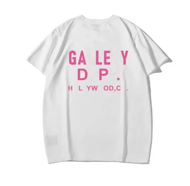 Gallary Dept Mens T-shirt Kort ärm T-shirt Högkvalitativ designer Bomull Runda nacktryck Brev Tryck Män och kvinnor med samma stycke Summer Tshirt