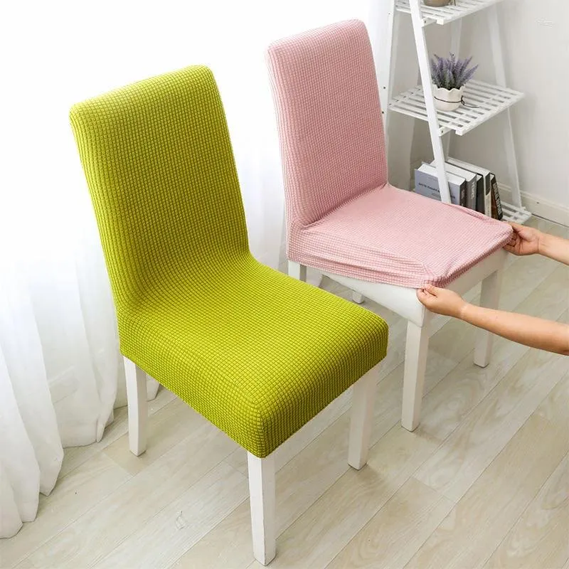 Pokrywa krzesła Nordic Solid Color Count Cover Miękki polarny polar długi tylnych siedzeń wystrój wystroju bukietu na wesele i el