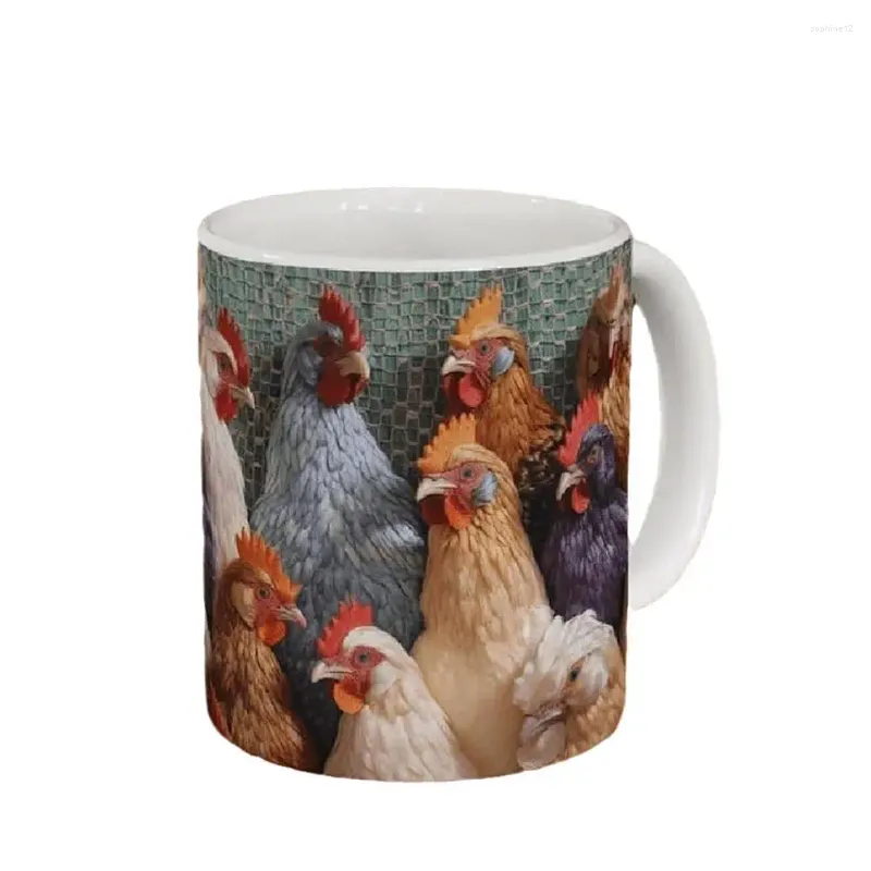 Tazas Taza de pollo para regalo de Navidad Taza de café divertida Regalos de gallo Amantes de los juegos de palabras