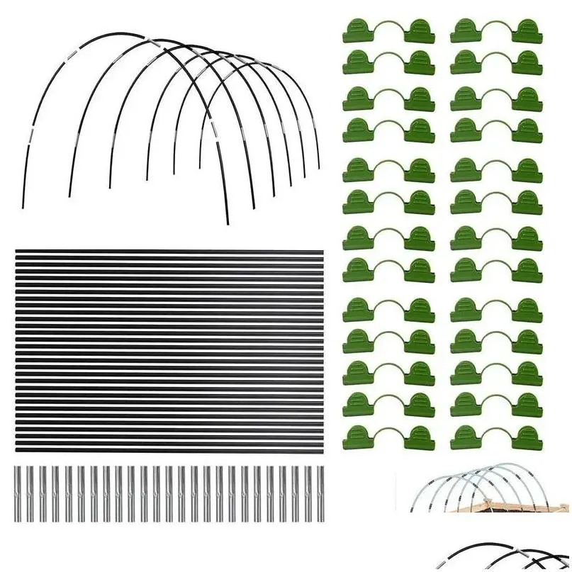 Klatki ptaków wspiera obręcze ogrodowe er er szklarni rama dla podniesionych łóżek solidne stabilne tunel ogrodniczy Wsparcie Drop Gelive HomeFaor DH9EP