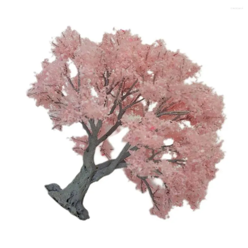 Decorative Flowers Model Tree Plant Fake Sand Table Green Landscape Mini Iron Wire Miniature Ornaments Artificial Baby