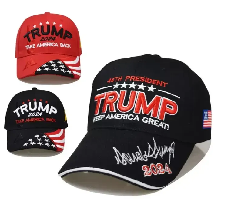 2024 Trump Hat Casquette d'élection présidentielle américaine Casquettes de baseball Casquettes de sport en coton à rebond réglable FY8669 0401