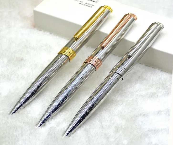 Luxury Fashion CT Silver Gold Green Ballpoint Pennor Stationery Office School Leverantör Söt klassisk design Writing Refill Pen Promot9867273