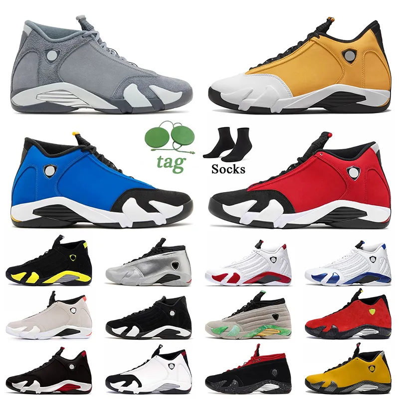 Chaussures de basket-ball de qualité supérieure Jump Man Flint Grey 14 Gym Red Thunder Noir Blanc Laney Metallic Silver Light Ginger Hyper Royal Last Shot Baskets Baskets pour hommes