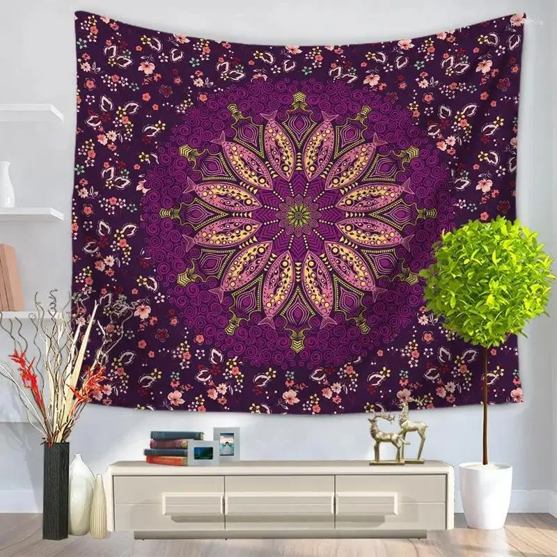 Tapisserier Flower / City Printed Home Decoration Tapestry Wall Hanging Beach Throw Handduk Picknickfilt matta