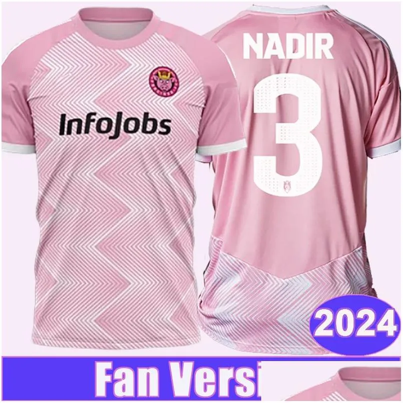 Soccer Jerseys 2024 Porcinos Fc Nadir Jacobo O.Coll Dorkis Home Powder Color Football Shirt Short Sleeve Aldt Uniforms Drop Delivery S Ots5A