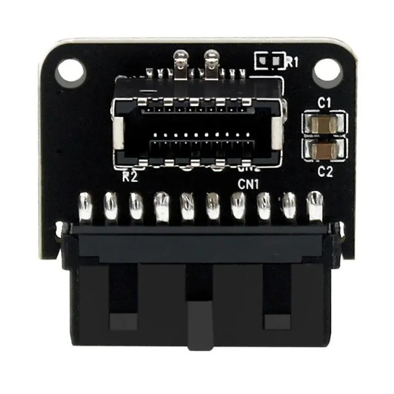 Motherboard USB3.0 19P/20P To TYPE-E 90 Degree Adapter Chassis Front Type C Plug-in Port Computer Accessories for Desktop Part