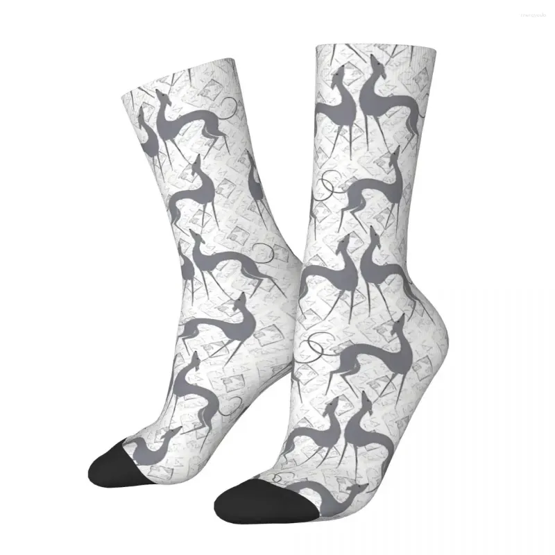 Мужские носки в стиле ретро, итальянские борзые, унисекс, уличный стиль, носки с принтом Crazy Crew, подарок