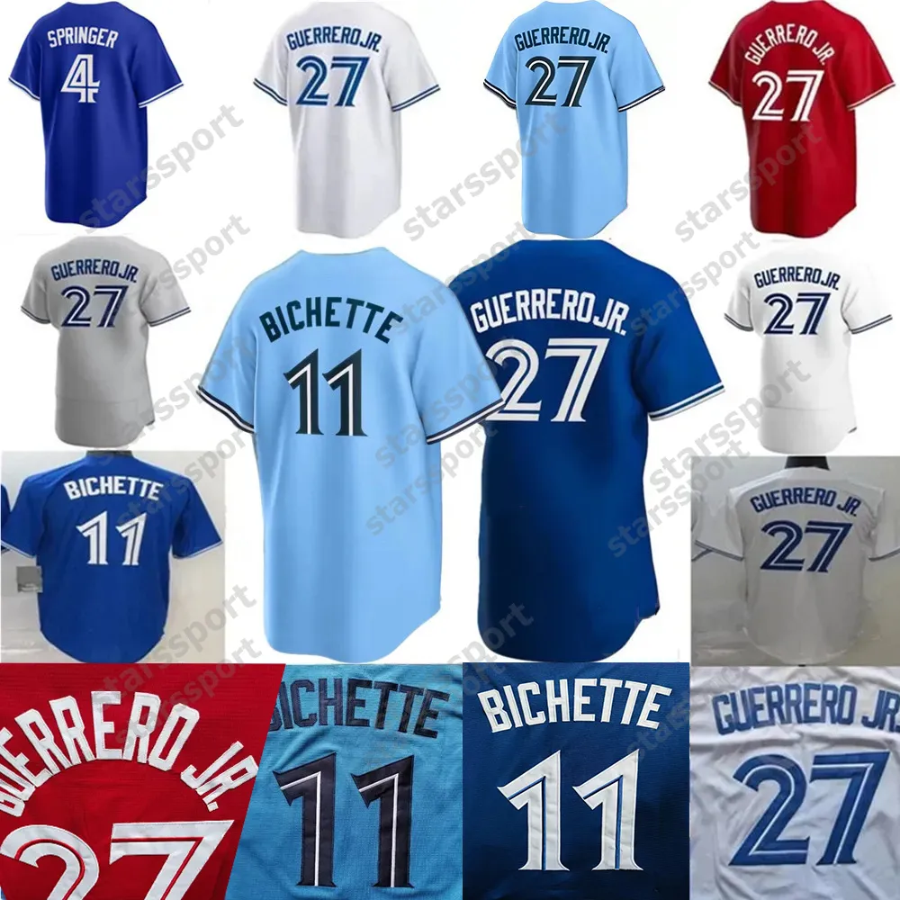 2023 Custom Blue Jays 27 Vladimir Guerrero Jr. Jersey 11 Bo Bichette Alejandro Kirk Alek Manoah 26 Matt Chapman George Springer Drury Hernandez 13 Gurriel Jr. Jerseys