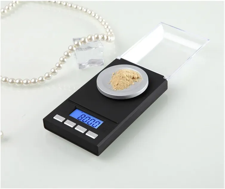 Nieuwe mini -sieradenschaal 0 001G Hoge nauwkeurigheid Backlight Pocket Scale voor sieraden Gram Weeggereedschap Bascula de Bolsillo con retroiluminacion de alta precisie