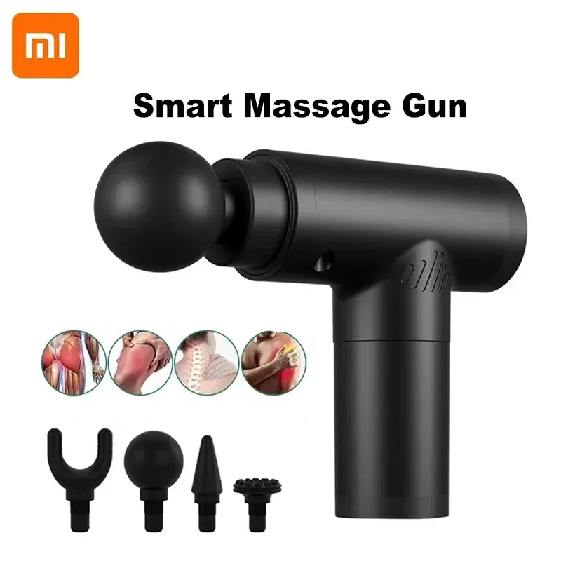 제어 Xiaomi Mijia New Fascia Gun Smart Home Relaxation Treatments Massager는 근육 통증 진동 휴대용 마사지 건 완화