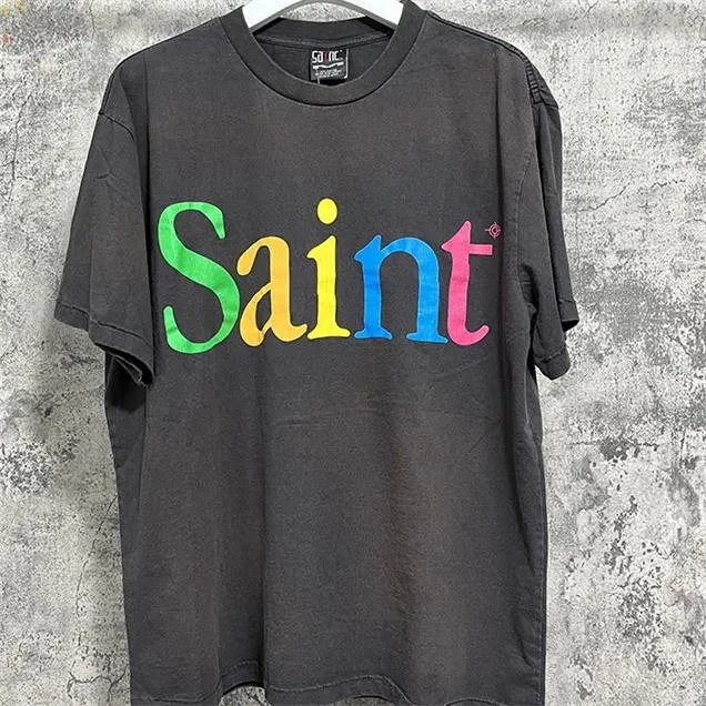 T-Shirt d'été décontracté pour hommes et femmes, ample et coloré avec lettres imprimées