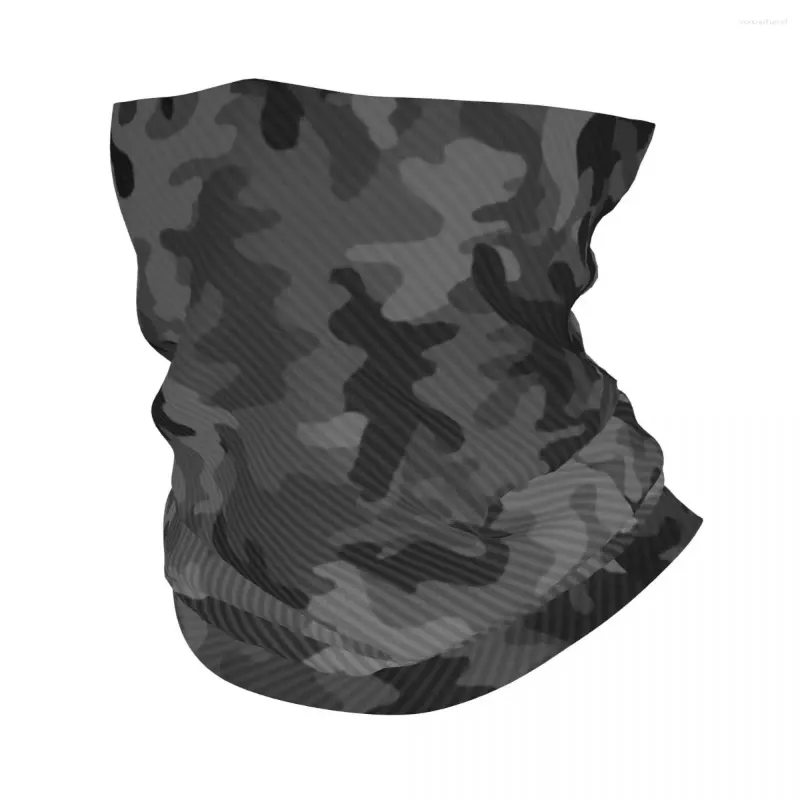 Bandanas Carbon Camo Bandana Neck Gaiter UV Face Cover Cover Cover Men Women Army Militar