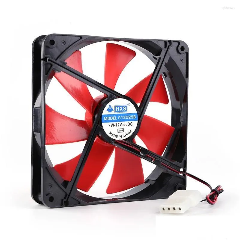 Fãs Coolings Computador 12V 140mm 4 Pin Quiet Pc Case Ventilador de Refrigeração Desktop CPU Cooler Radiador DC Dissipador de Calor para Acessórios Drop Delivery OTRP2