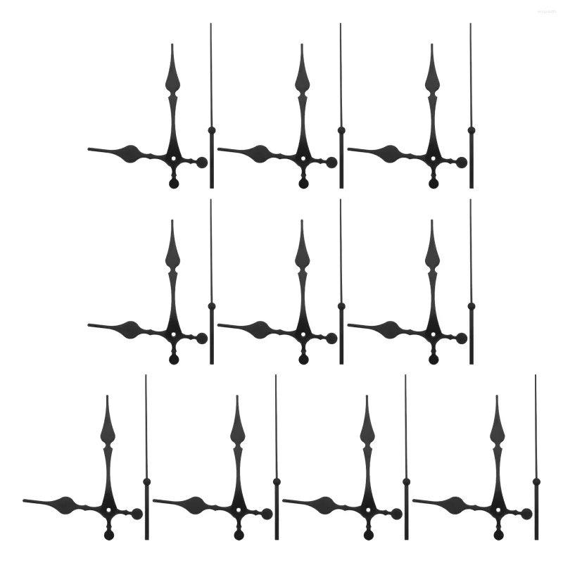 Relógios acessórios 10 conjuntos ponteiro relógio de parede mão trabalho mãos para reparação plástico obras substituição kit