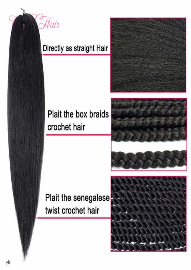 Easy synthetic PreStretched Ombre Crochet Braid Hair fashion new Extensions 24inch For Black Women1989917