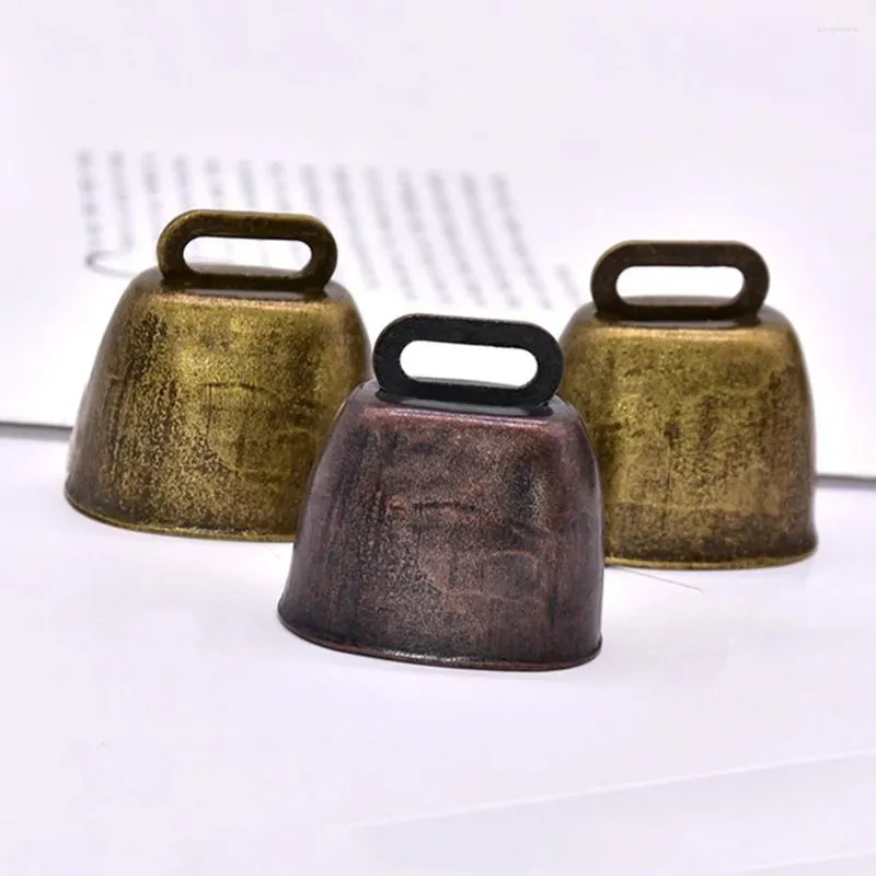 Party Supplies 2 Pcs Retro Ling Metal Bell Cow Cowbell Bells Brass Vintage Decor Desktop Ornament Pet