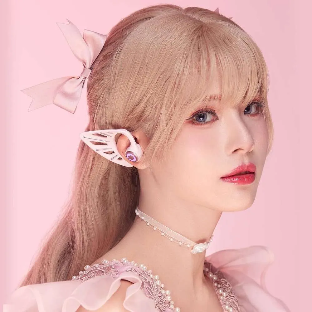YOWU Elf Ear Wireless Earbuds: App Control, Dual Mic, Noise