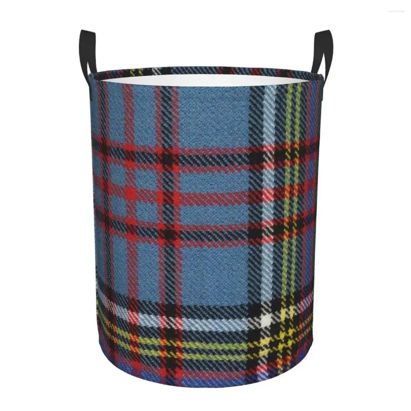 Sacos de lavanderia Modern Fashion Tartan Xadrez Cesta Dobrável Geométrica Gingham Brinquedo Roupas Cesto Armazenamento Bin para Crianças Berçário