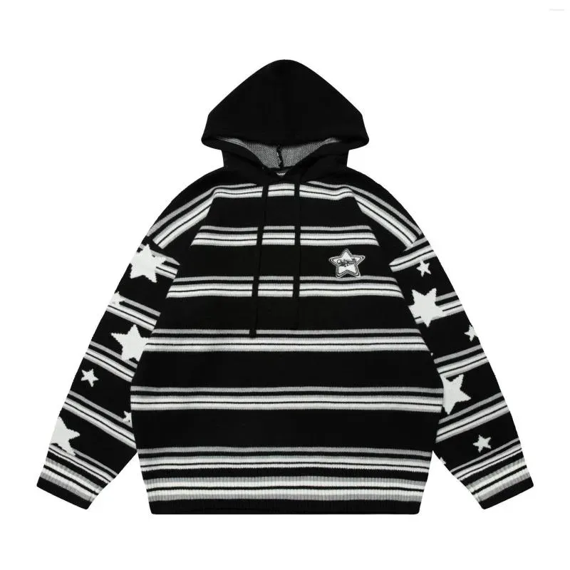 Mens Hoodies Sweatshirts Vayrich Star Jacquard Hoodie Sweater Çift Street Giyim Hip Hop Uni Koleji Gündelik Dış Giyim Örgü Kaplama Dro OT0OX