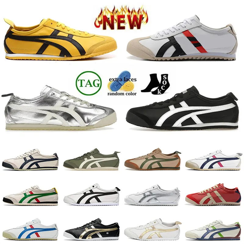 Moda en kaliteli onitsukass tiger meksika 66 koşu ayakkabıları marka kaplanları vintage platform eğitmenleri lüks bayanlar og orijinal açık hava spor slip-on spor ayakkabılar