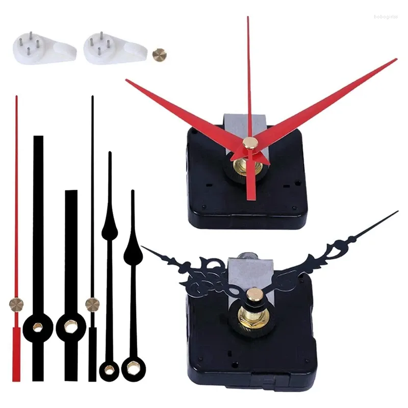 Accessoires d'horloges SV-4 pièces, mouvements d'horloge silencieux avec 4 Types de paires différentes d'aiguilles et Kit de remplacement de moteur