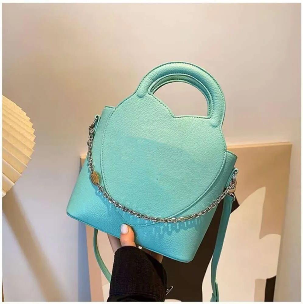 Véritable sac en peau de vache seau femmes une épaule bandoulière designer sac à main Litchi chaîne de grain décoration fourre-tout luxe shopping sacs à main en cuir sac à dos2024