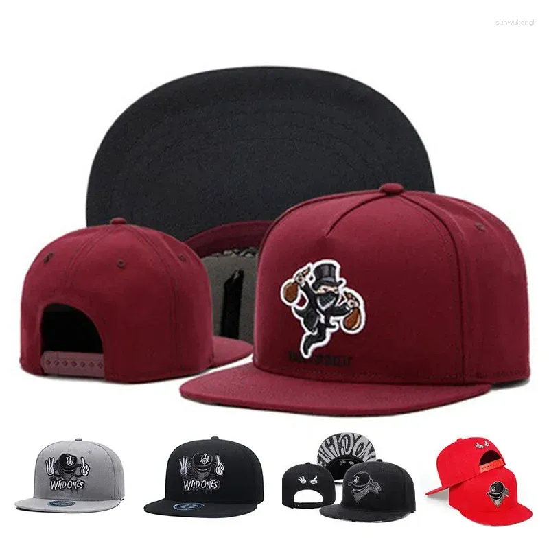 Top Caps Nakış Retro Beyzbol Kapsları Erkekler İçin Kadın Kemik Snapback Siyah Spor Şapkaları Streetart Hiphop Cap Hat Gorras Hombre