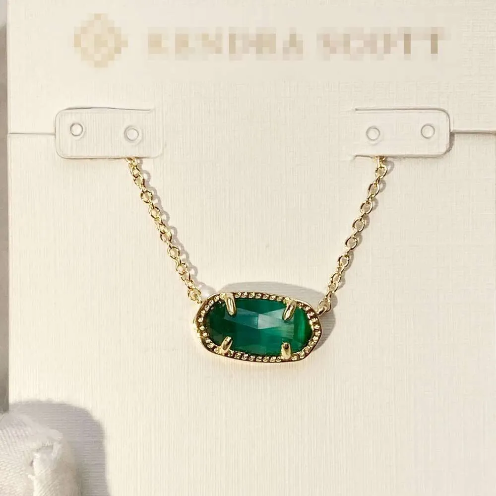 Kendrascott Necklace Pendant Necklace Designer Kendras Scotts Ks Jewelry Green Cat Eye Necklace for Women